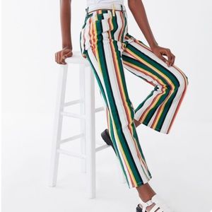 BDG like new stripe flare jeans